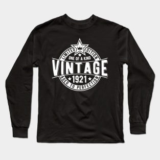 100th birthday vintage retro gift idea Long Sleeve T-Shirt